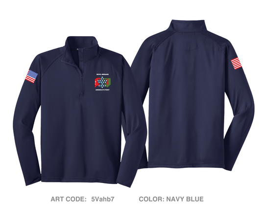 1st Brigade Combat Team, 1st Infantry Division Store 1 Hi-Tech Performance Quarter-Zip Fleece Jacket - 5Vahb7
