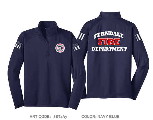Ferndale Fire Department Hi-Tech Performance Quarter-Zip Fleece Jacket - 8STzAy