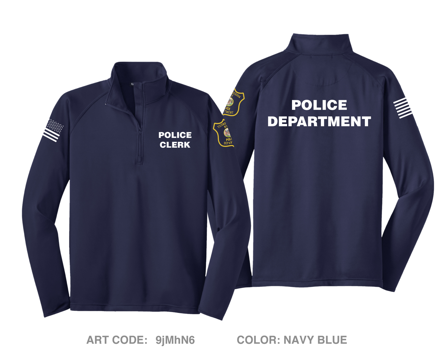 Ticonderoga Police Department Hi-Tech Performance Quarter-Zip Fleece Jacket - 9jMhN6