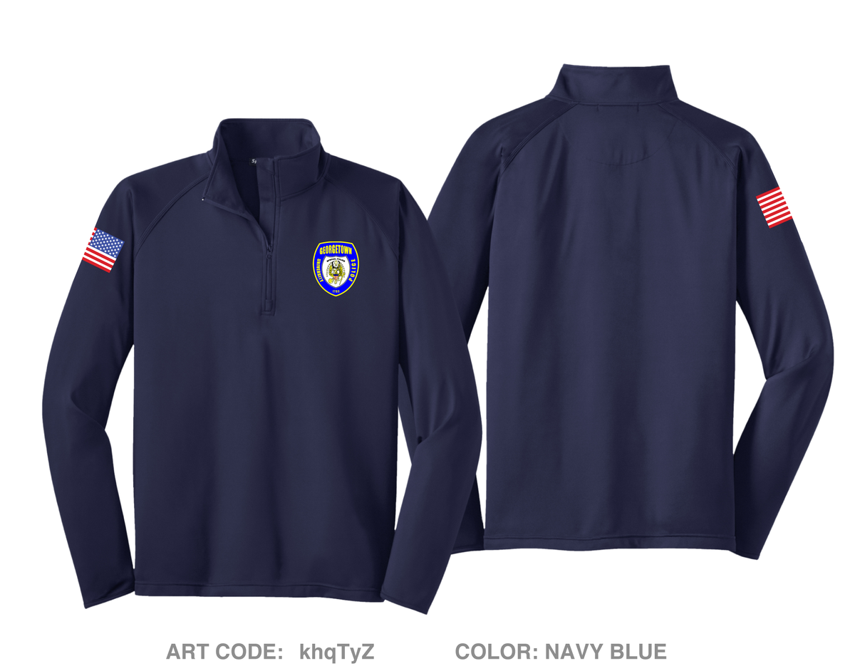Georgetown University Police Department Hi-Tech Performance Quarter-Zip Fleece Jacket - khqTyZ