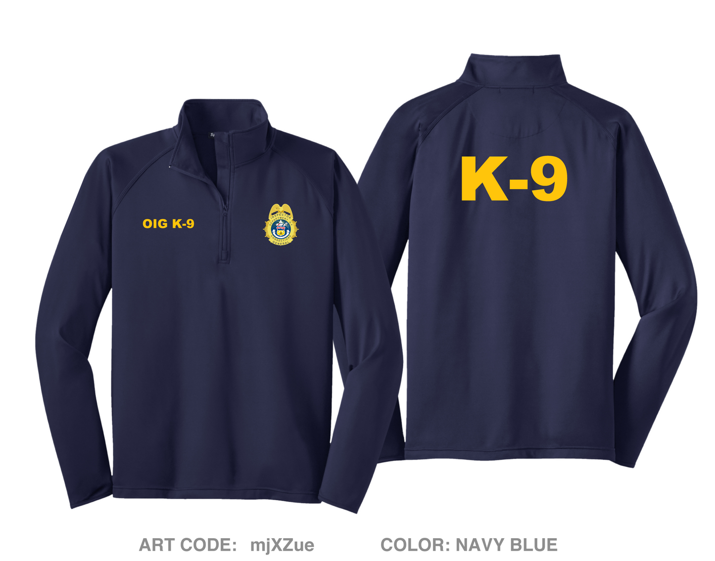 CDOC-OIG K-9 Unit Hi-Tech Performance Quarter-Zip Fleece Jacket - mjXZue