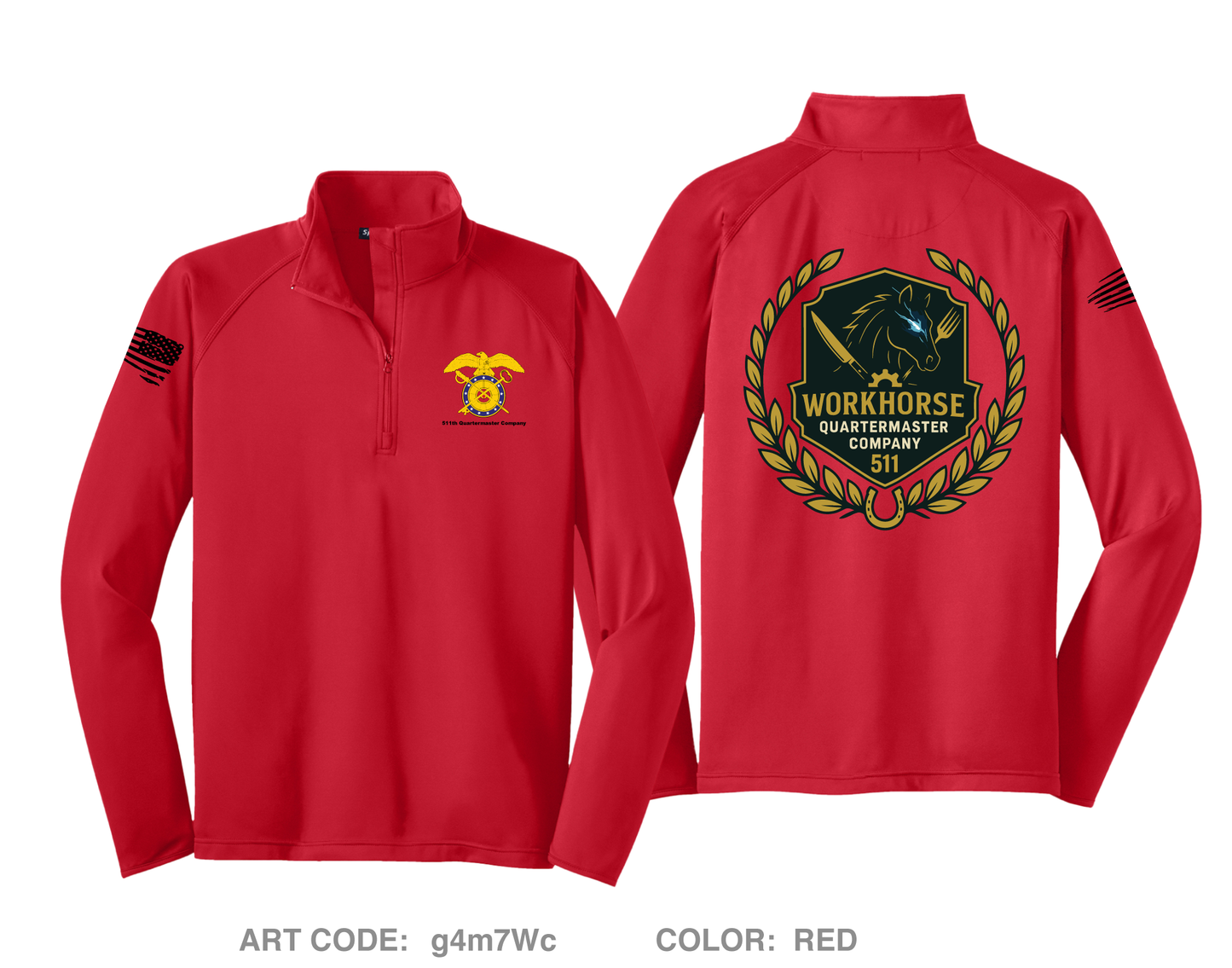 511th QMC Hi-Tech Performance Quarter-Zip Fleece Jacket - g4m7Wc