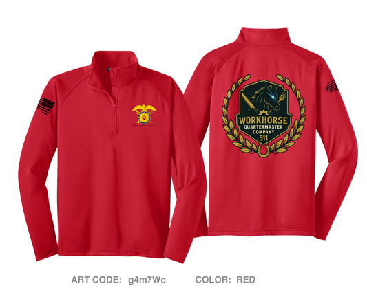 511th QMC Hi-Tech Performance Quarter-Zip Fleece Jacket - g4m7Wc