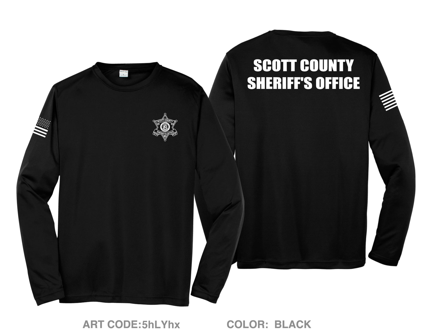 Scott County Sheriff's Office Hi-Tech Performance Unisex LS Tee - 5hLYhx