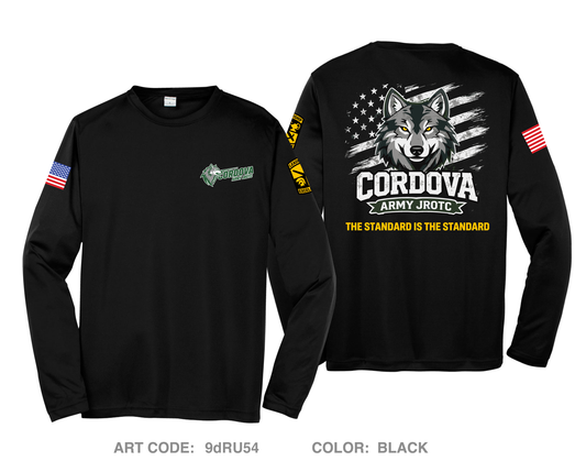 Cordova High School Army JROTC Hi-Tech Performance Unisex LS Tee - 9dRU54