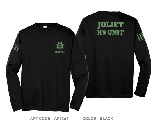Joliet Police K9 Unit Hi-Tech Performance Unisex LS Tee - AP63uT