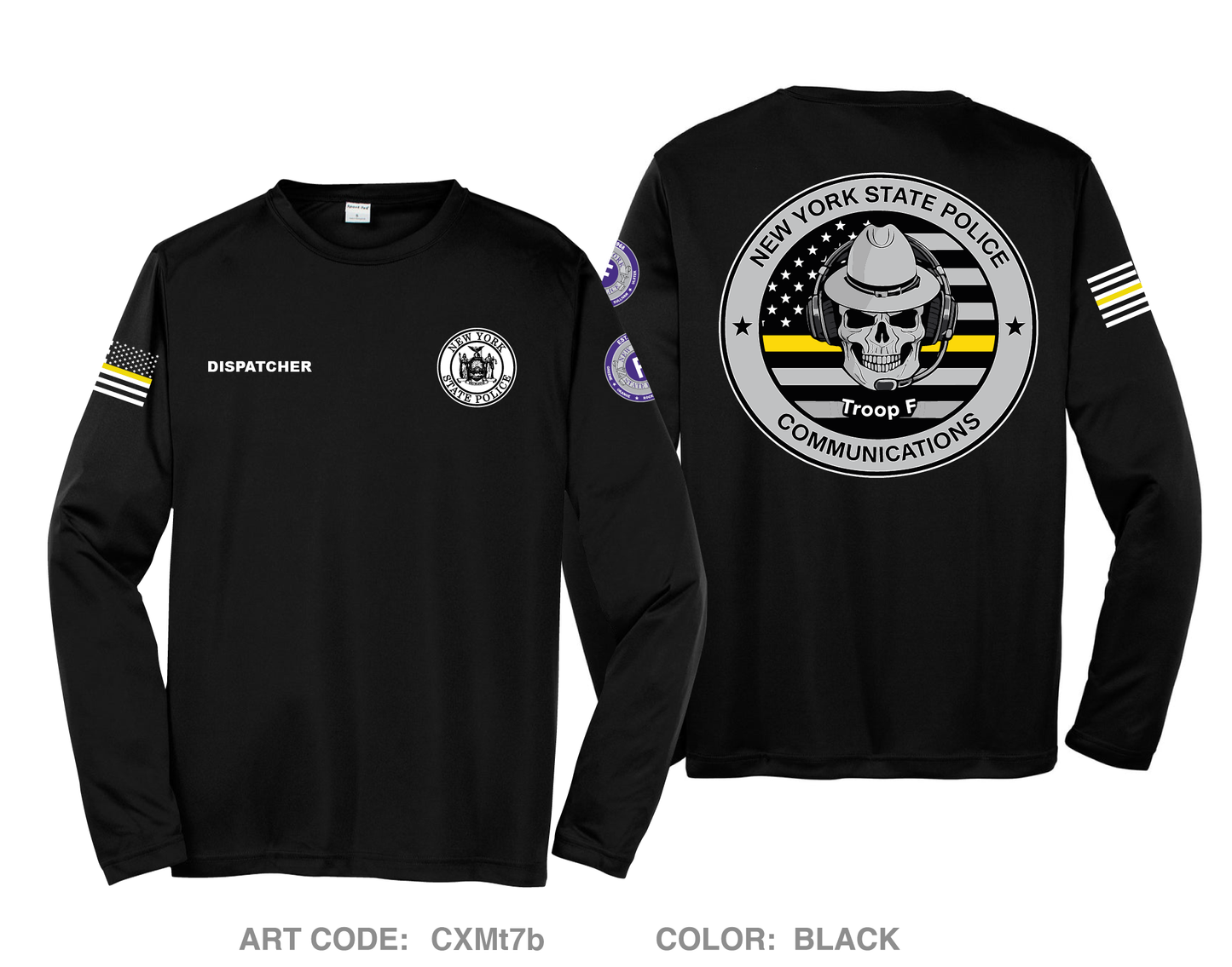 NYSP troop f communications Hi-Tech Performance Unisex LS Tee - CXMt7b