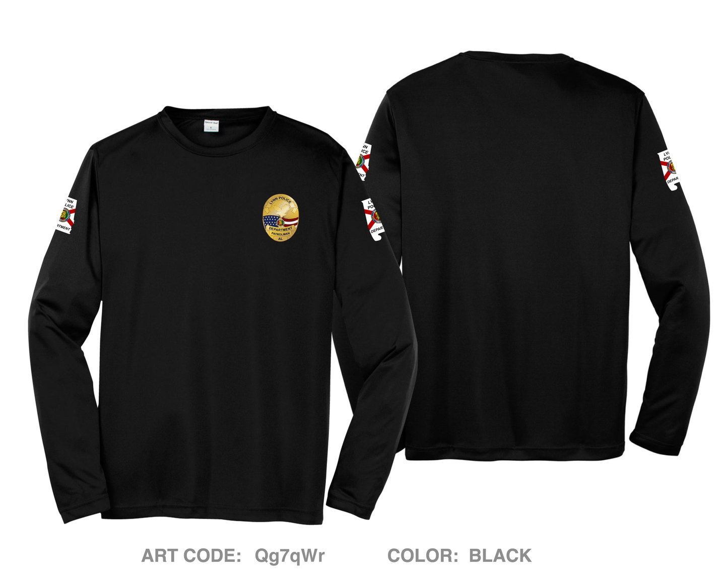 Lynn Police Department Hi-Tech Performance Unisex LS Tee - Qg7qWr