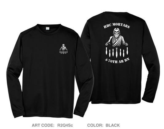 HHC MORTARS 4-70th AR BN Hi-Tech Performance Unisex LS Tee - R2Q4Sc