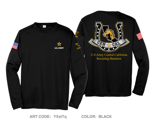 CENCAL Army Recruiting BN Hi-Tech Performance Unisex LS Tee - YXstTq