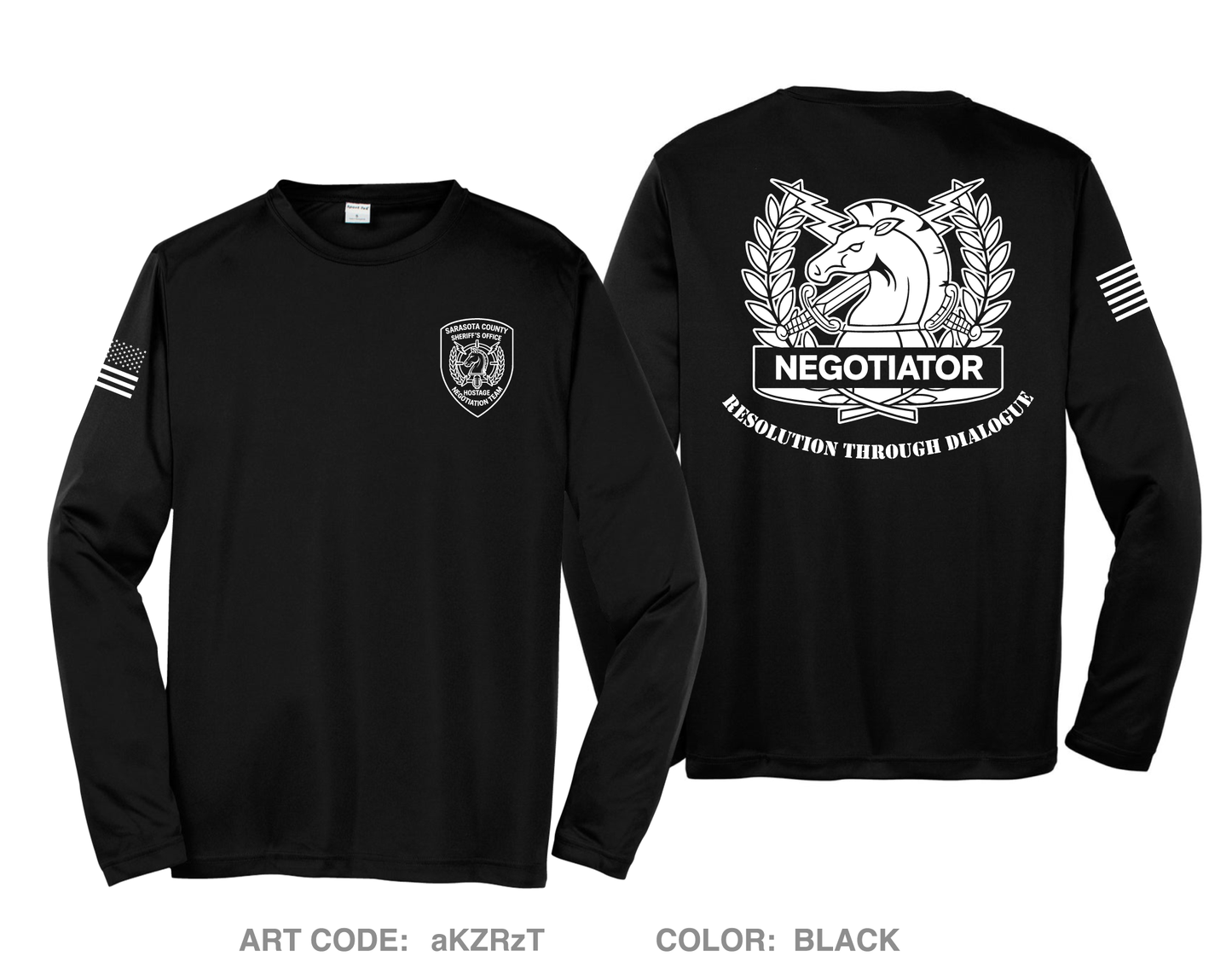 Sarasota County Hostage Negotiations Team Hi-Tech Performance Unisex LS Tee - aKZRzT