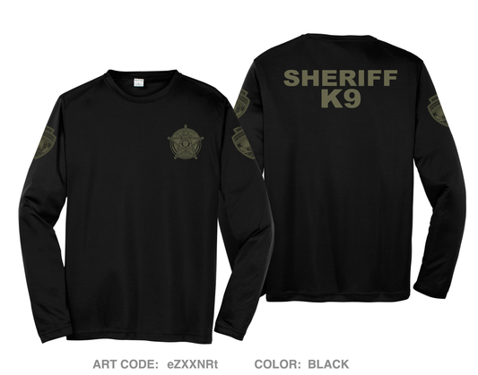 Washington County Sheriffs Office Maine K9 Hi-Tech Performance Unisex LS Tee - eZXXNR