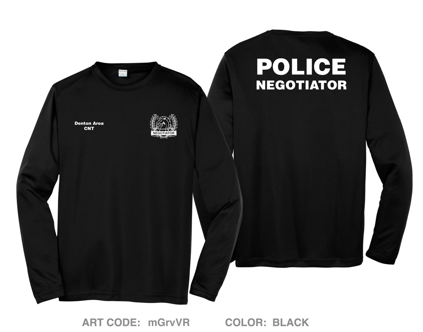 Denton Police Department Crisis Negotiation Team Hi-Tech Performance Unisex LS Tee - mGrvVR