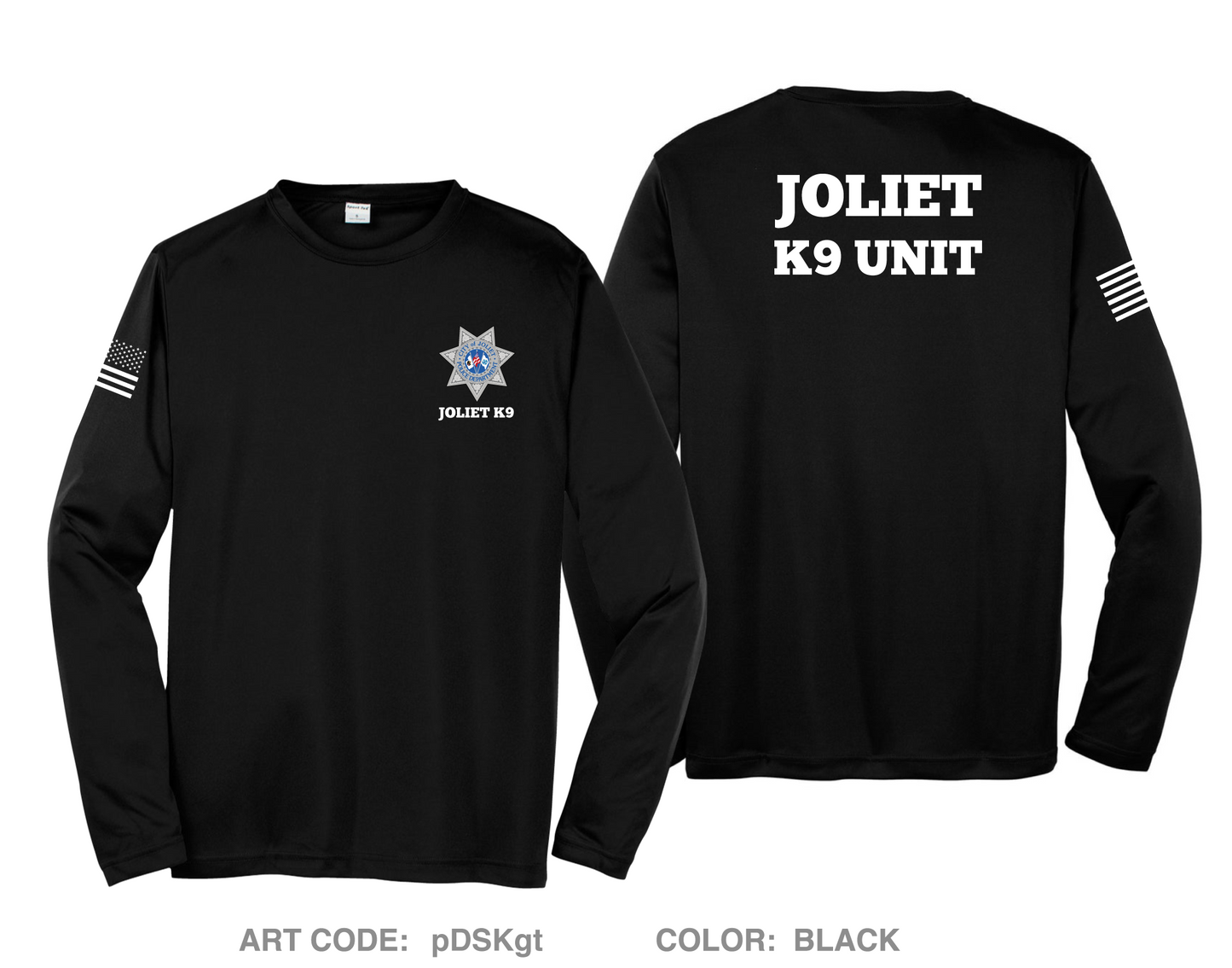 Joliet Police K9 Unit Hi-Tech Performance Unisex LS Tee - pDSKgt