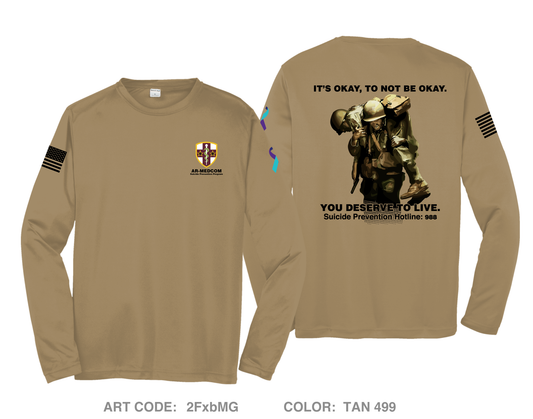 Army Reserve Medical Command (AR-MEDCOM) Suicide Prevention Program Hi-Tech Performance Unisex LS Tee - 2FxbMG