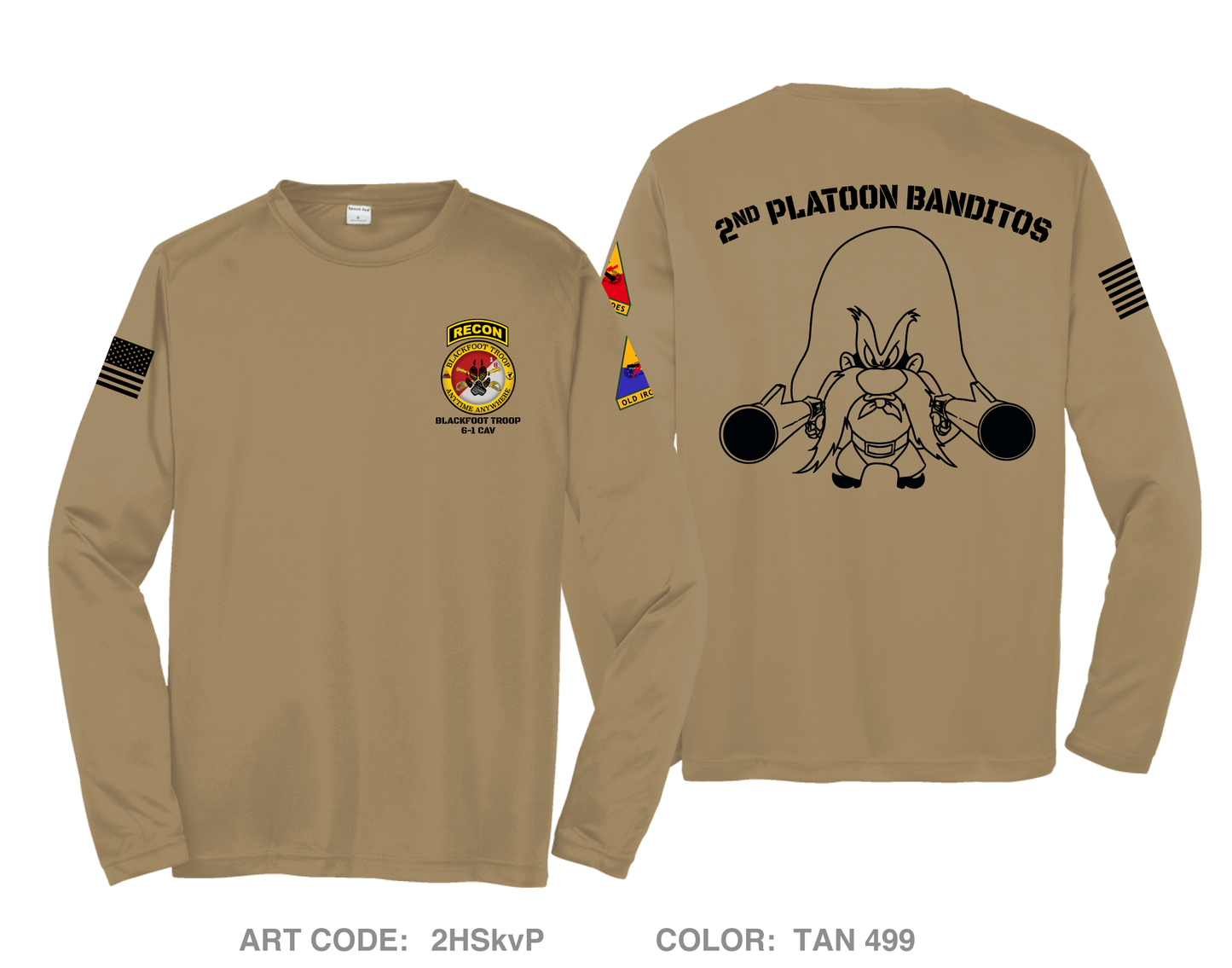 2nd Platoon, Blackfoot Troop Hi-Tech Performance Unisex LS Tee - 2HSkvP