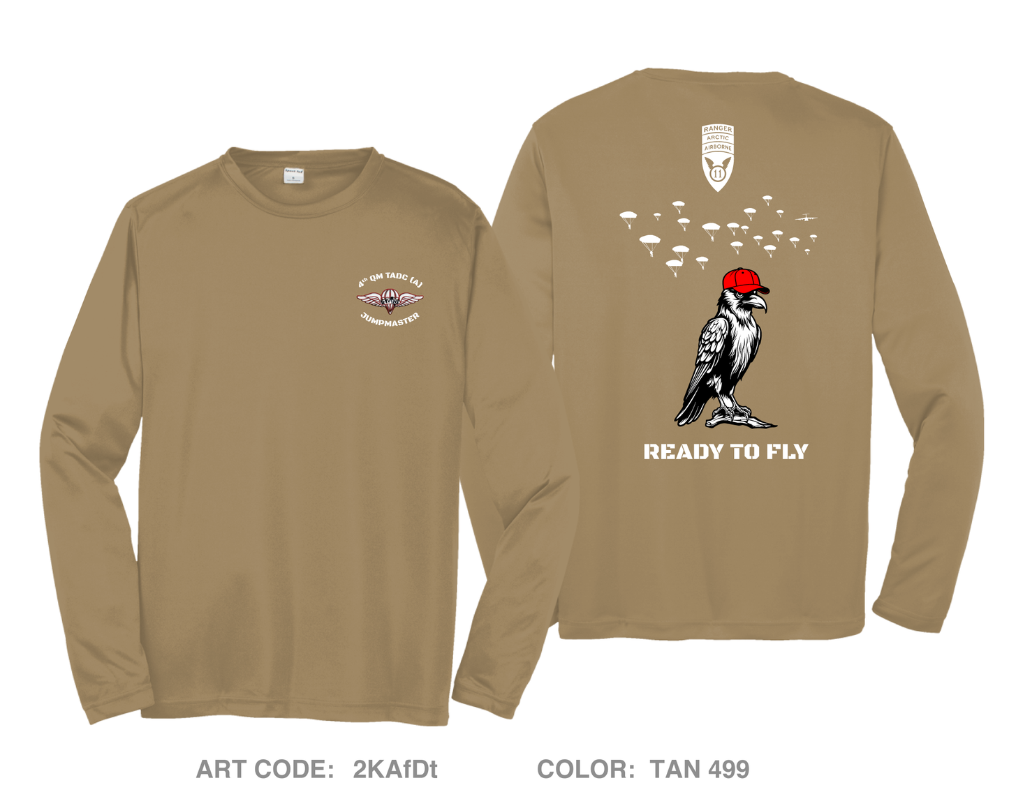 4th QM TADC (A) Hi-Tech Performance Unisex LS Tee - 2KAfDt