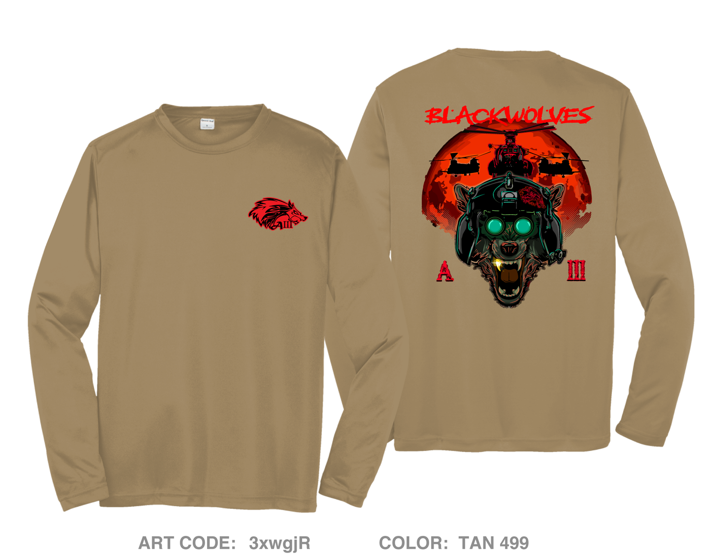 3/160th Hi-Tech Performance Unisex LS Tee - 3xwgjR
