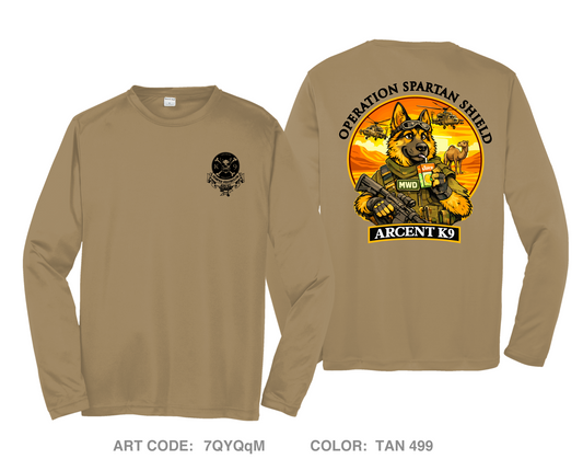 ARCENT K9 Hi-Tech Performance Unisex LS Tee - 7QYQqM