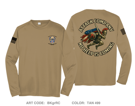 ATTACK COMPANY Hi-Tech Performance Unisex LS Tee - BKgrRC