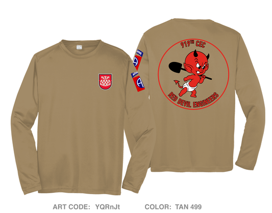 919th CEC-ABN Hi-Tech Performance Unisex LS Tee - YQRnJt