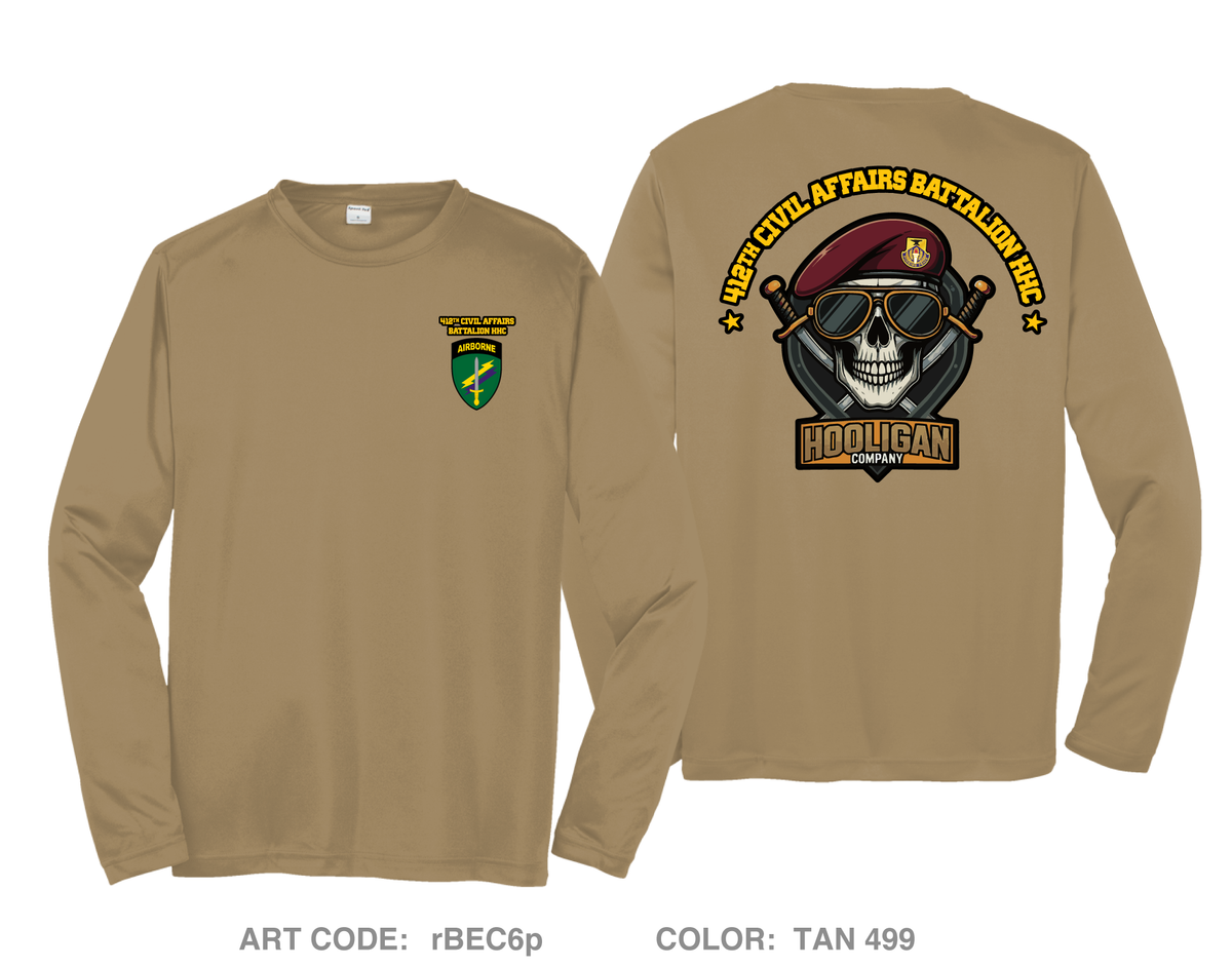 412th Civil Affairs HHC Hi-Tech Unisex Performance LS Tee - rBEC6p