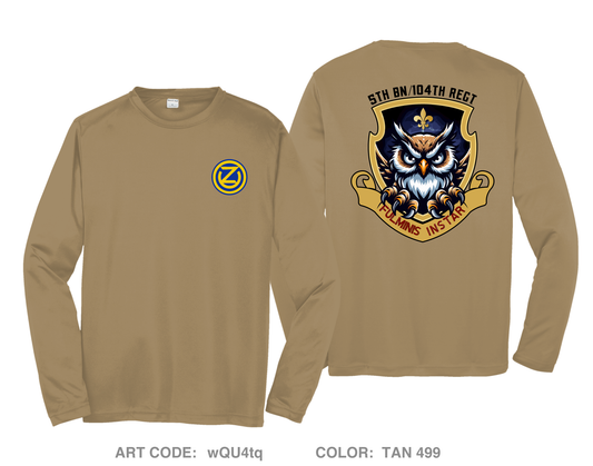5th BN 104th REGT MI Hi-Tech Performance Unisex LS Tee - wQU4tq