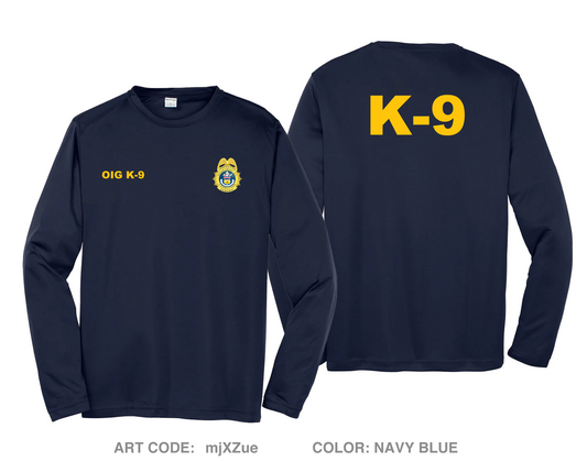 CDOC-OIG K-9 Unit Hi-Tech Performance Unisex LS Tee - mjXZue