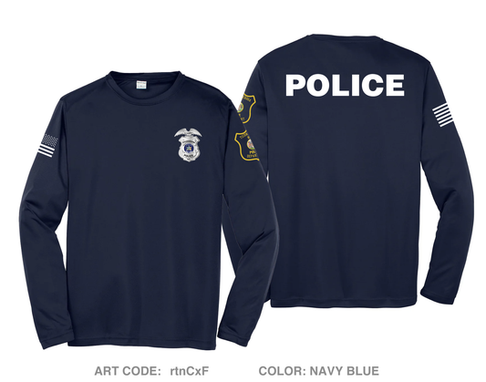 Ticonderoga Police Department Hi-Tech Performance Unisex LS Tee - rtnCxF