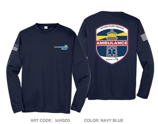 Adventist Health Tillamook Ambulance Hi-Tech Performance Unisex LS Tee - tcHQZG