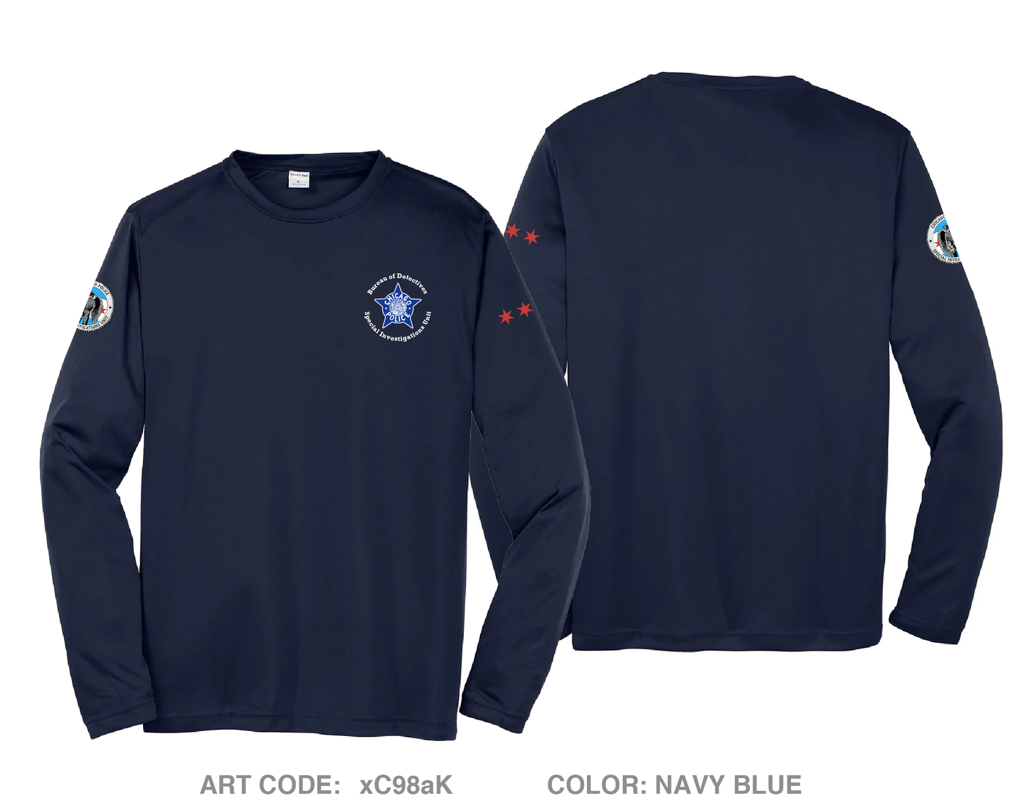 Special Investigations Unit Hi-Tech Performance Unisex LS Tee - xC98aK
