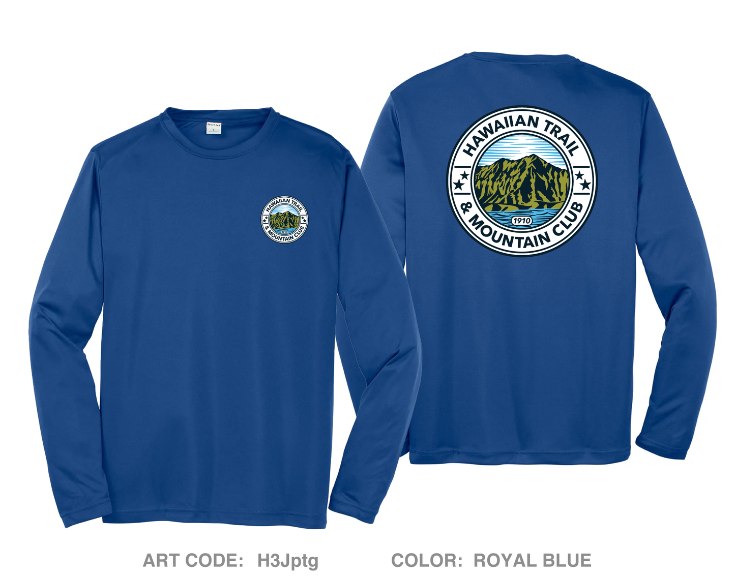Hawaiian Trail and Mountain Club (HTMC) Hi-Tech Performance Unisex LS Tee - H3Jptg