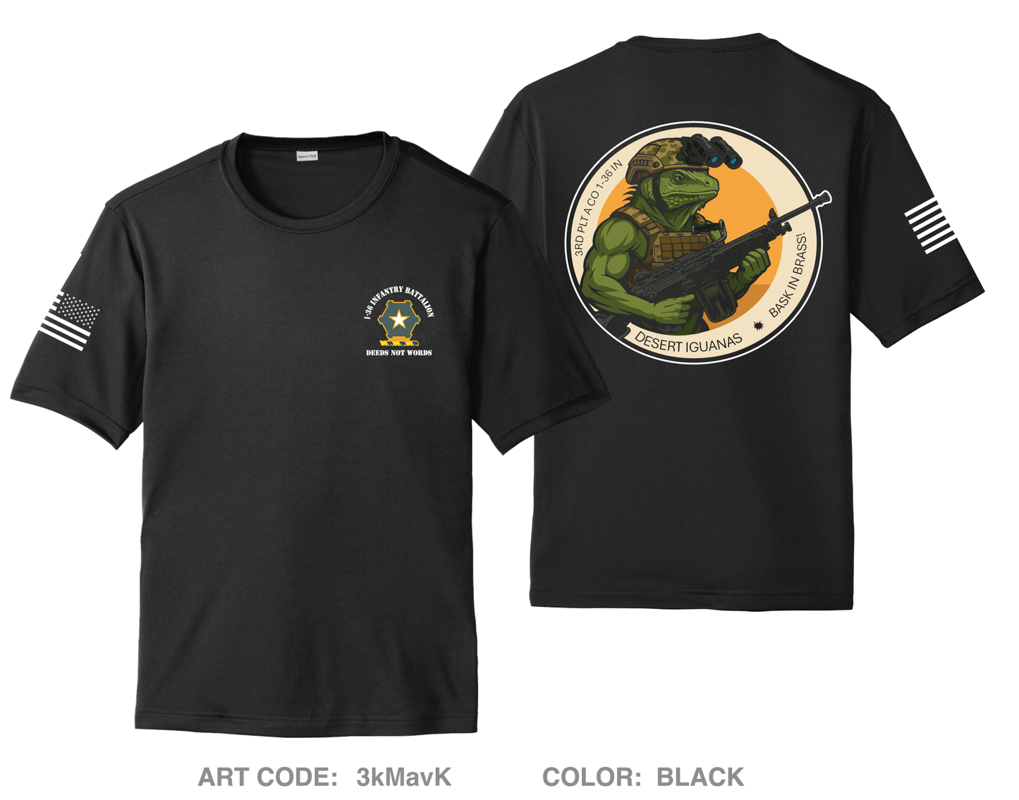 3rd PLT A CO 1-36 IN BN Hi-Tech Performance Unisex SS Tee - 3kMavK
