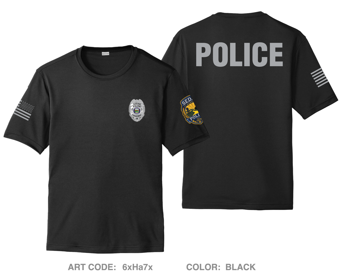 Chautauqau County Sheriffs Office/ Sedan PD Hi-Tech Performance Unisex SS Tee - 6xHa7x