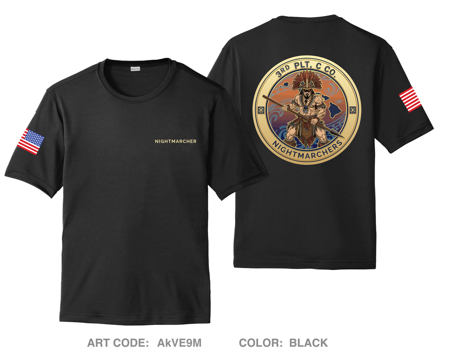 3PLT “Nightmarchers”, C Co, 2-21IN Hi-Tech Performance Unisex SS Tee - AkVE9M