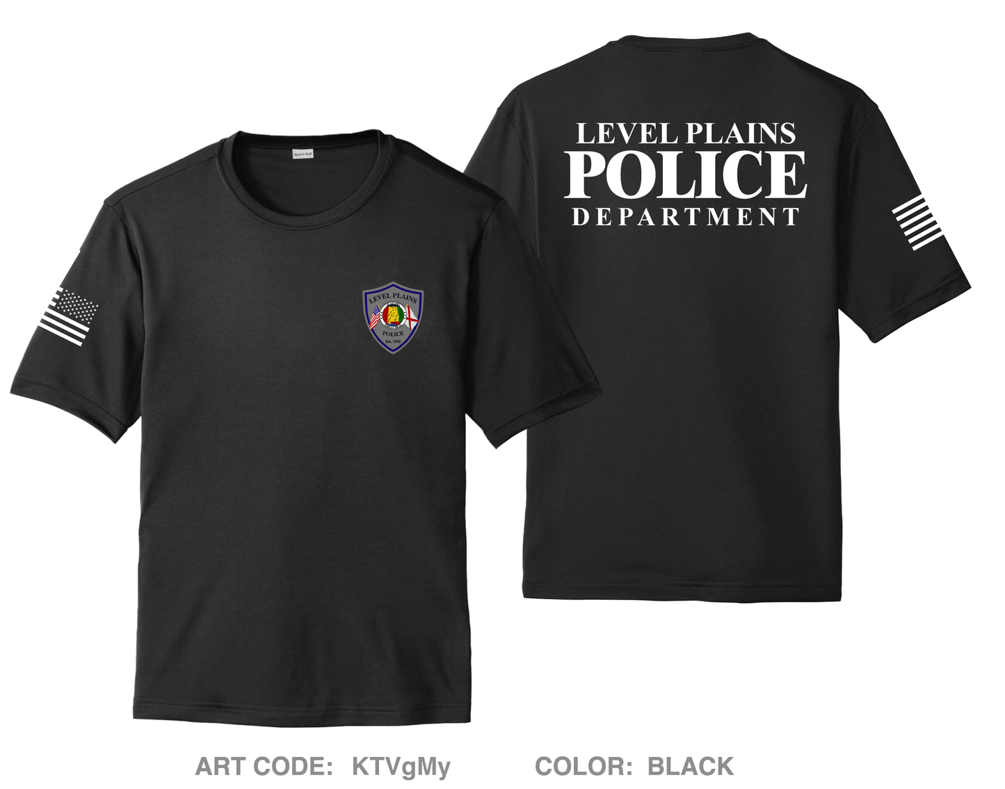 Level Plains Police Department Hi-Tech Performance Unisex SS Tee - KTVgMy