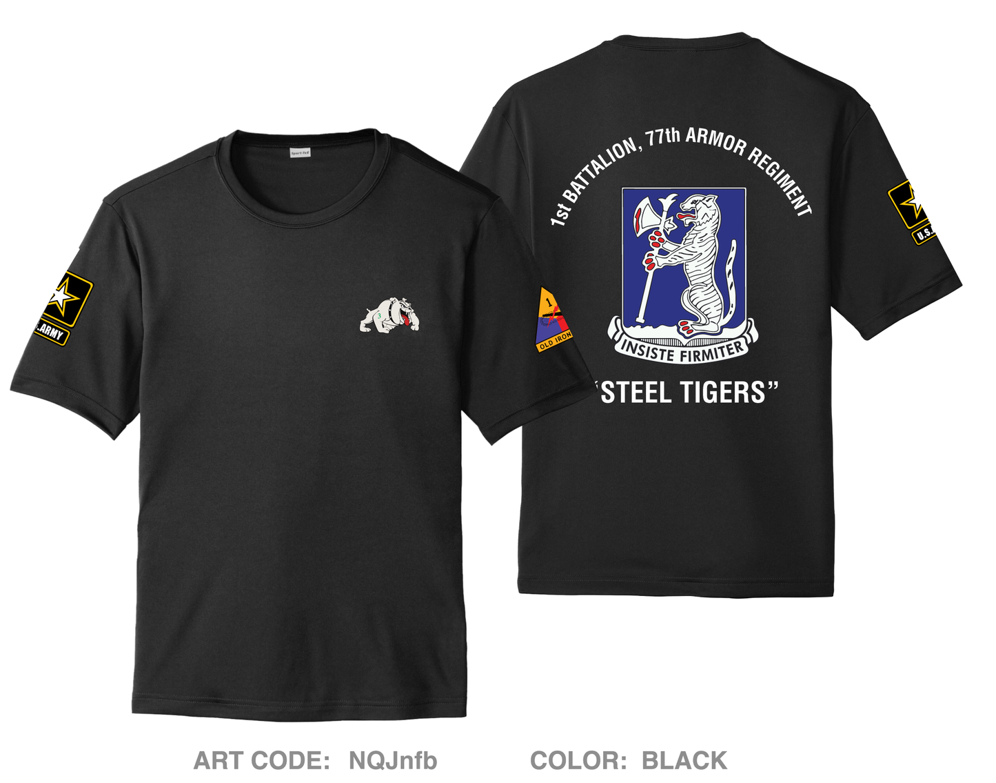 1-77 Steel Tigers Hi-Tech Performance Unisex SS Tee - NQJnfb