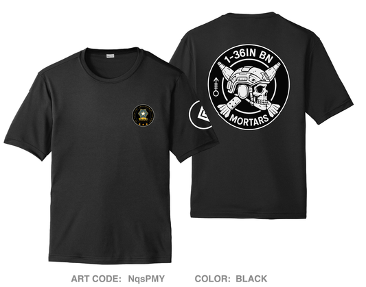 Mortars, 1-36IN REGT Hi-Tech Performance Unisex SS Tee - NqsPMY