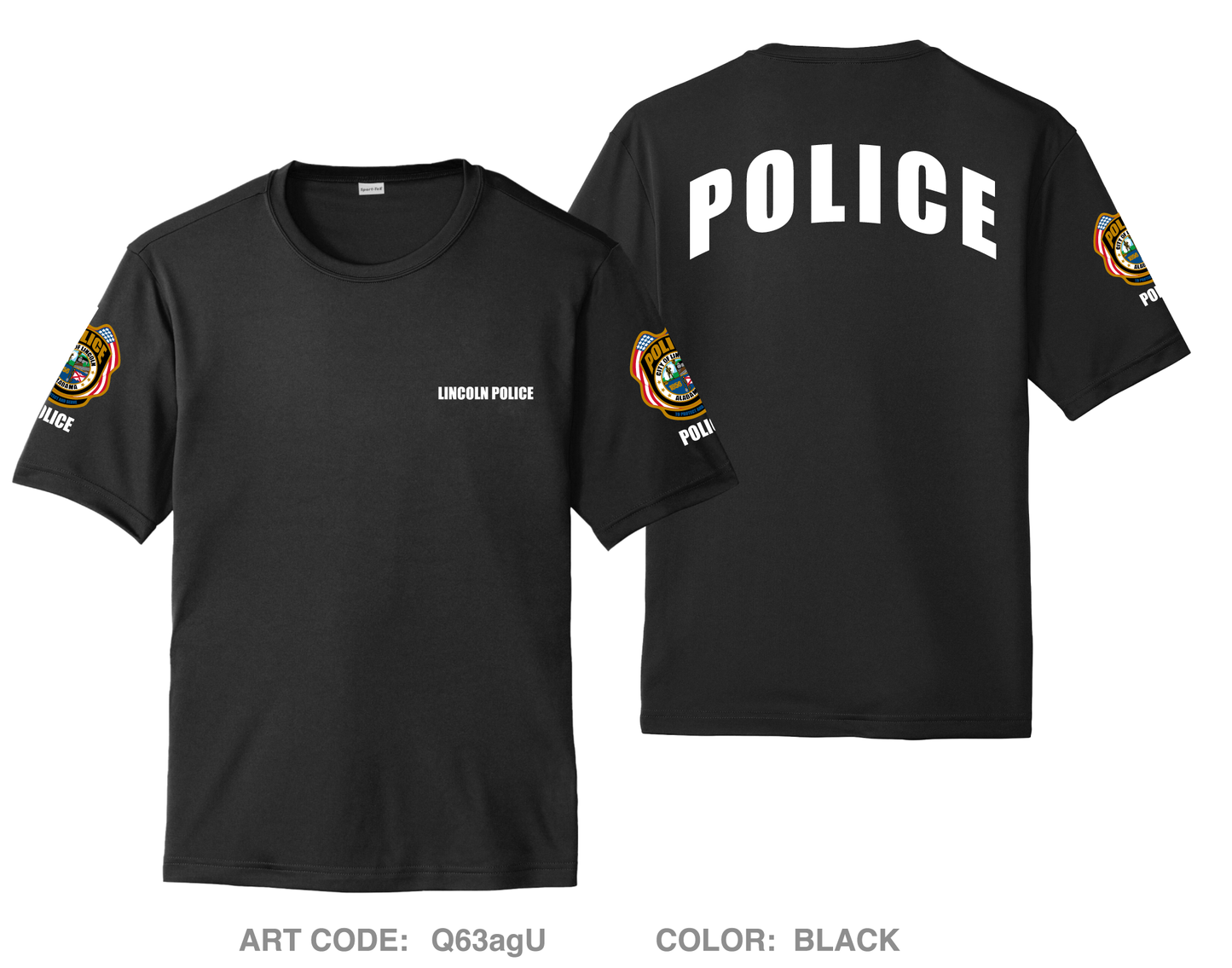 Lincoln Police Department Hi-Tech Performance Unisex SS Tee - Q63agU