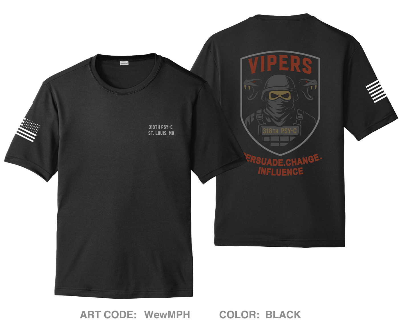 318th PSY-C Hi-Tech Performance Unisex SS Tee - WewMPH