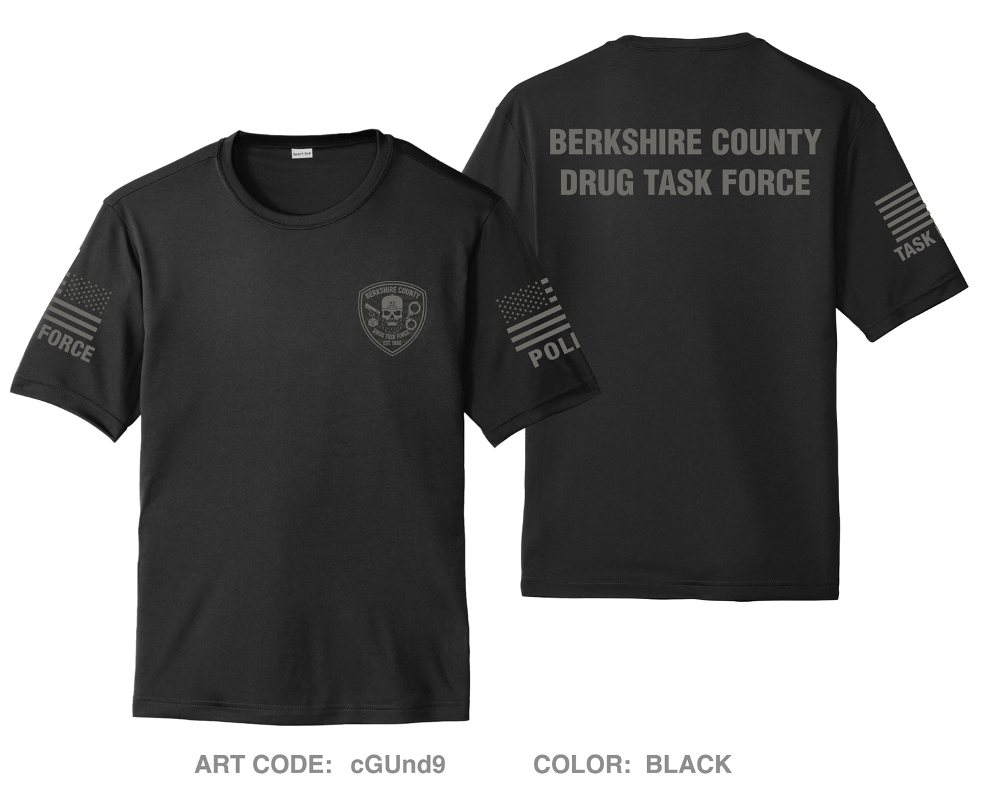 Berkshire County Drug Task Force Hi-Tech Performance Unisex SS Tee - cGUnd9