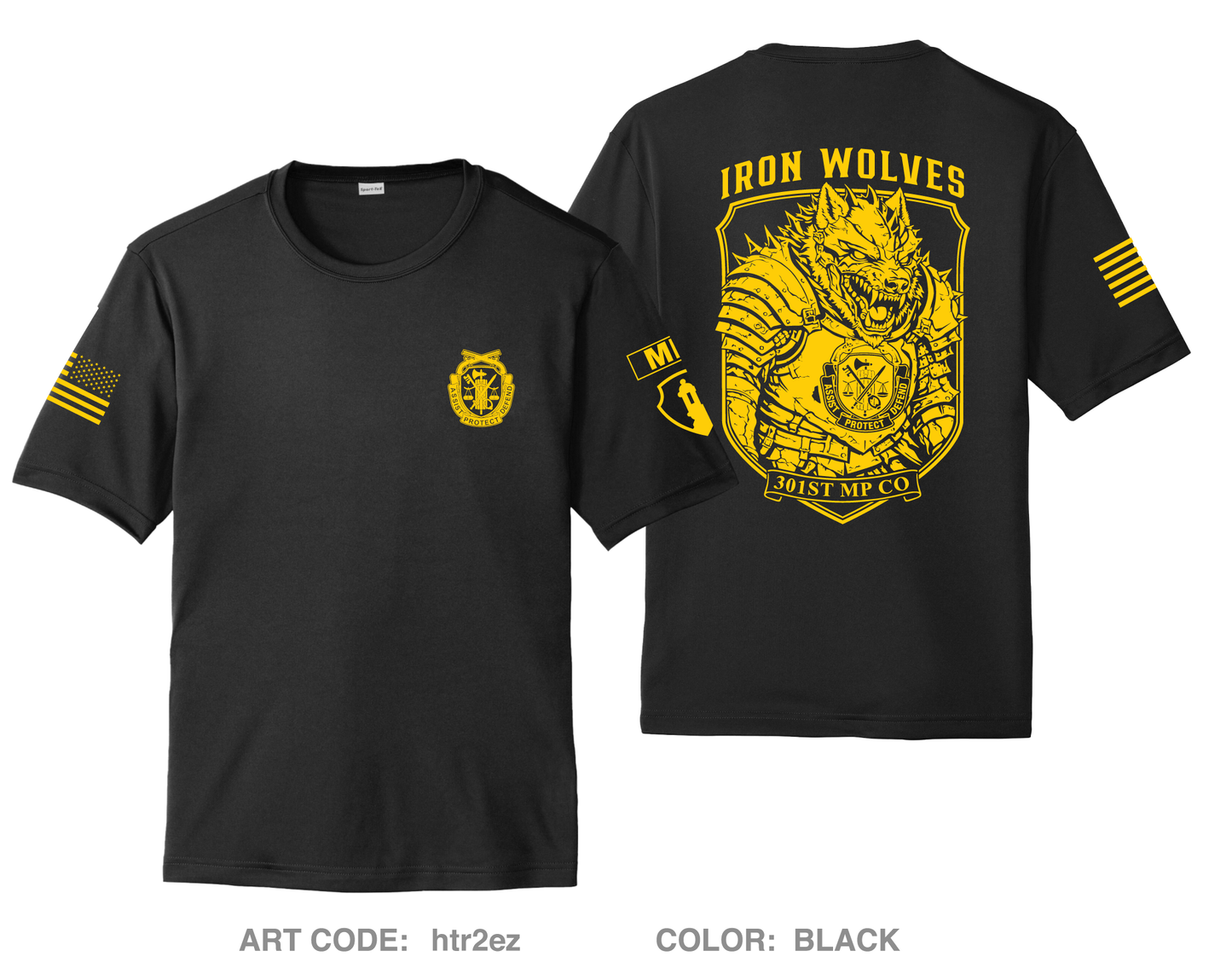 1st PLT, 301st MP CO Comfort Unisex Cotton SS Tee - htr2ez