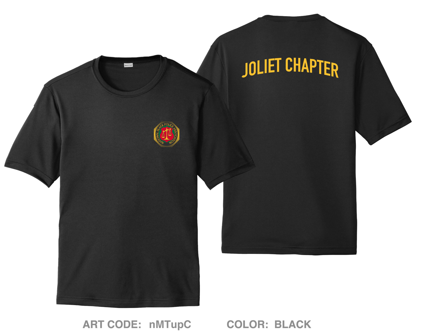 Joliet Black Police Officers Association Hi-Tech Performance Unisex SS Tee - nMTupC