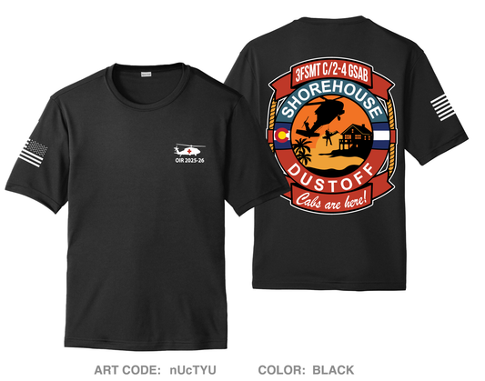 3FSMT “Shorehouse Dustoff”, C/2-4 GSAB Hi-Tech Performance Unisex SS Tee - nUcTYU