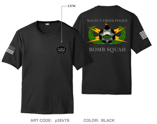 Walnut Creek Police Bomb Squad Hi-Tech Performance Unisex SS Tee - p3EkTB