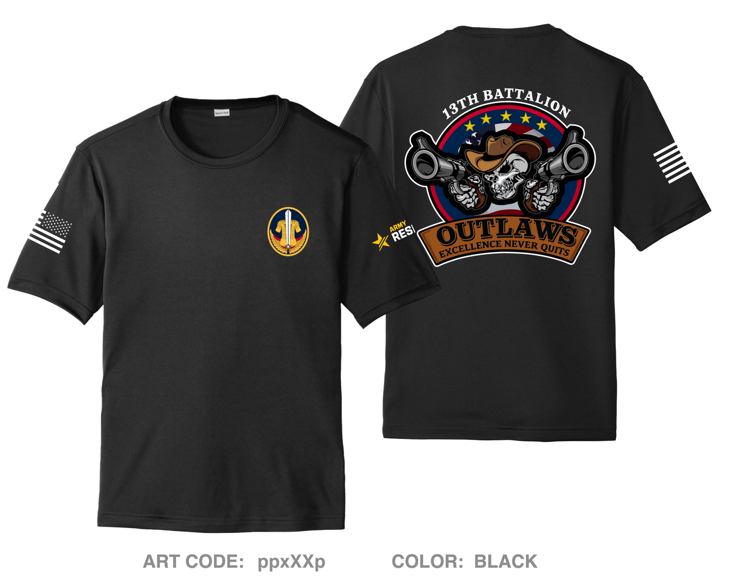 13th BN, ARCG Fundraising Collection Hi-Tech Performance Unisex SS Tee - ppxXXp