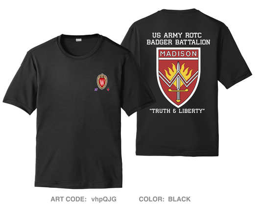 Badger BN Army ROTC Hi-Tech Performance Unisex SS Tee - vhpQJG