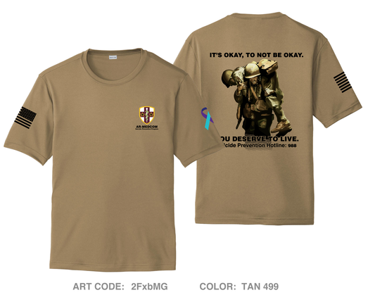 Army Reserve Medical Command (AR-MEDCOM) Suicide Prevention Program Hi-Tech Performance Unisex SS Tee - 2FxbMG