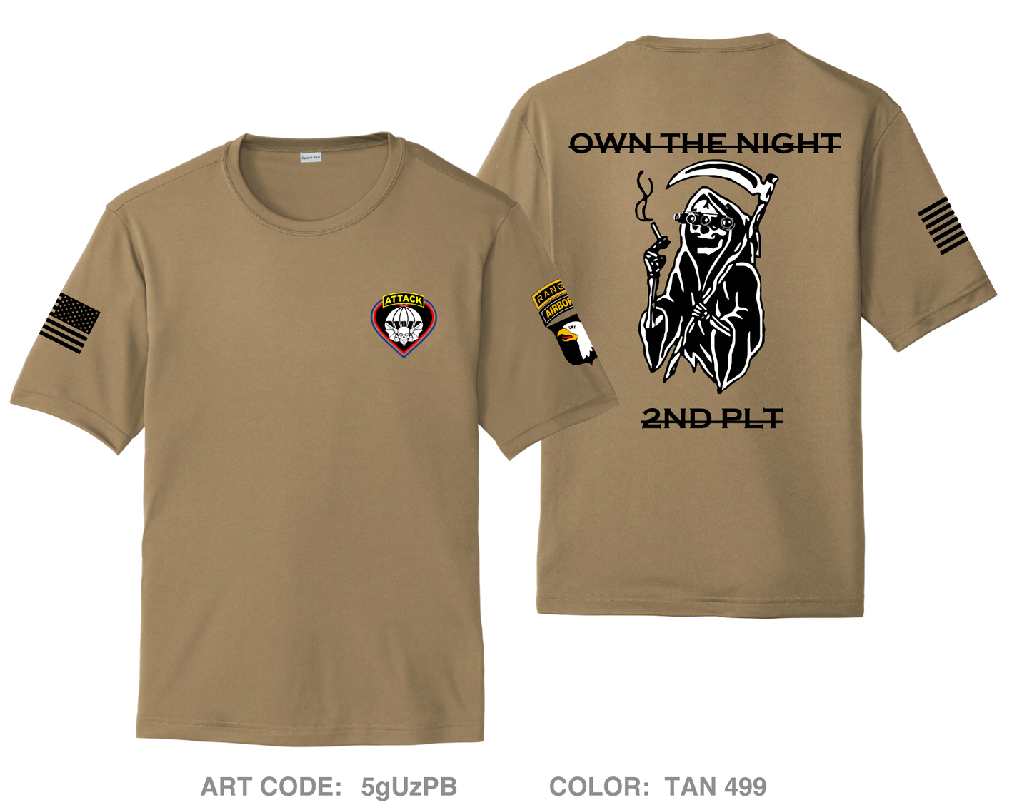 2nd PLT, A-CO, 2-502IN Hi-Tech Performance Unisex SS Tee - 5gUzPB