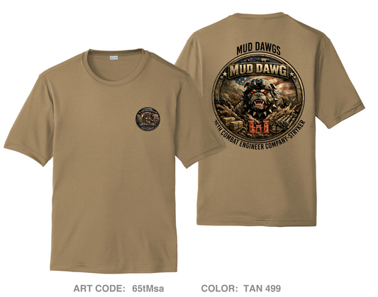 3rd Platoon MUD DAWGS Hi-Tech Performance Unisex SS Tee - 65tMsa